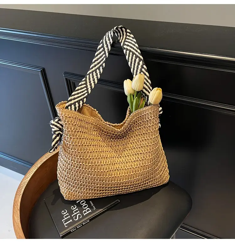 2025 Straw Tote Bag Women Casual Shoulder Bag Large Capacity — feature 32