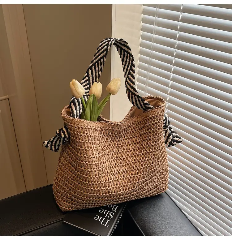 2025 Straw Tote Bag Women Casual Shoulder Bag Large Capacity — feature 34
