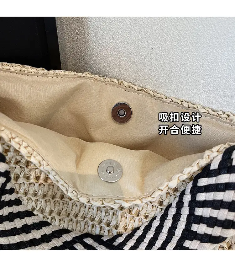 2025 Straw Tote Bag Women Casual Shoulder Bag Large Capacity — feature 8
