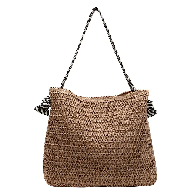 2025 Straw Tote Bag Women Casual Shoulder Bag Large Capacity - Image 2