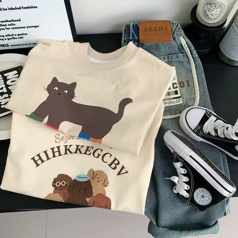 Kids Cartoon Long Sleeve T-Shirt Cream 2025 — feature 4
