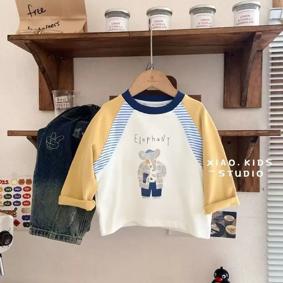 Kids Cartoon Long Sleeve T-Shirt Cream 2025 - Image 4