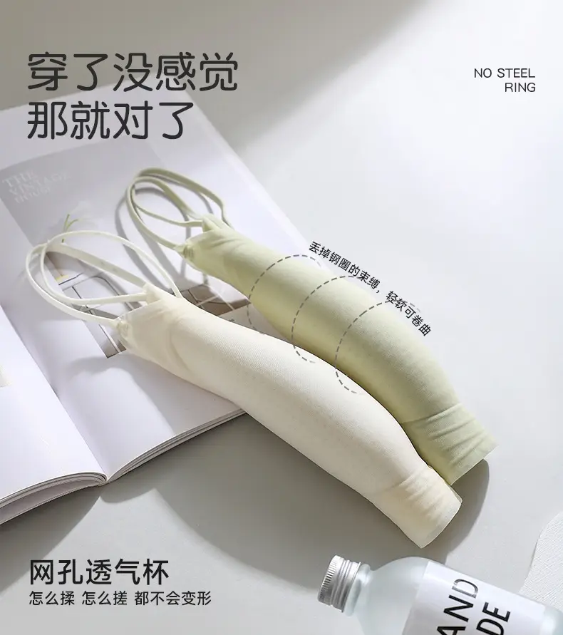 New Summer Soft Support Underwear Women's Gather-up Anti-sagging Bra No-mark No-rims Comfortable Thin Breathable Bra — feature 5