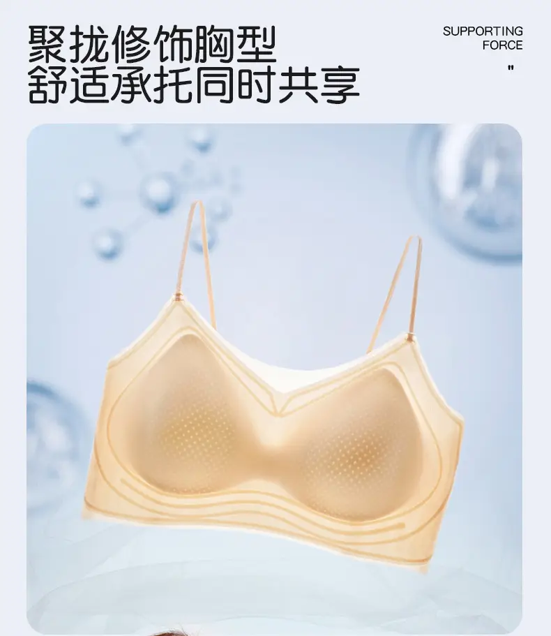 New Summer Soft Support Underwear Women's Gather-up Anti-sagging Bra No-mark No-rims Comfortable Thin Breathable Bra — feature 9