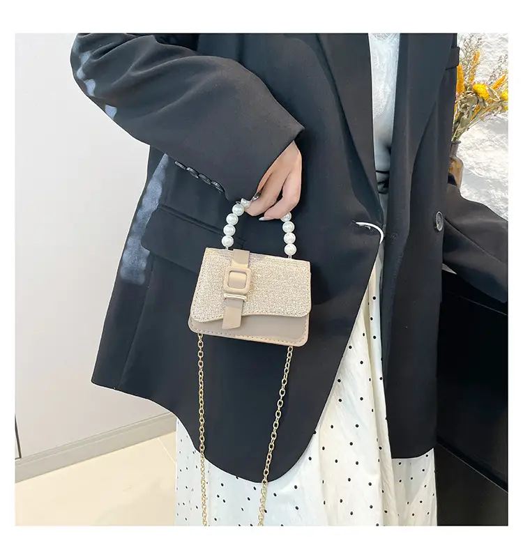 Black Sequined Pearl Crossbody Bag for Women — feature 11