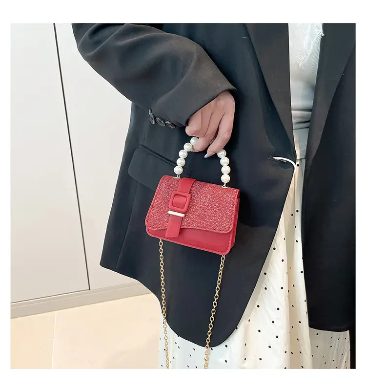 Black Sequined Pearl Crossbody Bag for Women — feature 14