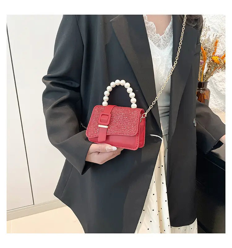 Black Sequined Pearl Crossbody Bag for Women — feature 15