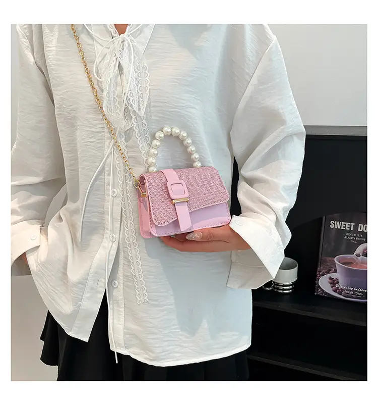 Black Sequined Pearl Crossbody Bag for Women — feature 21