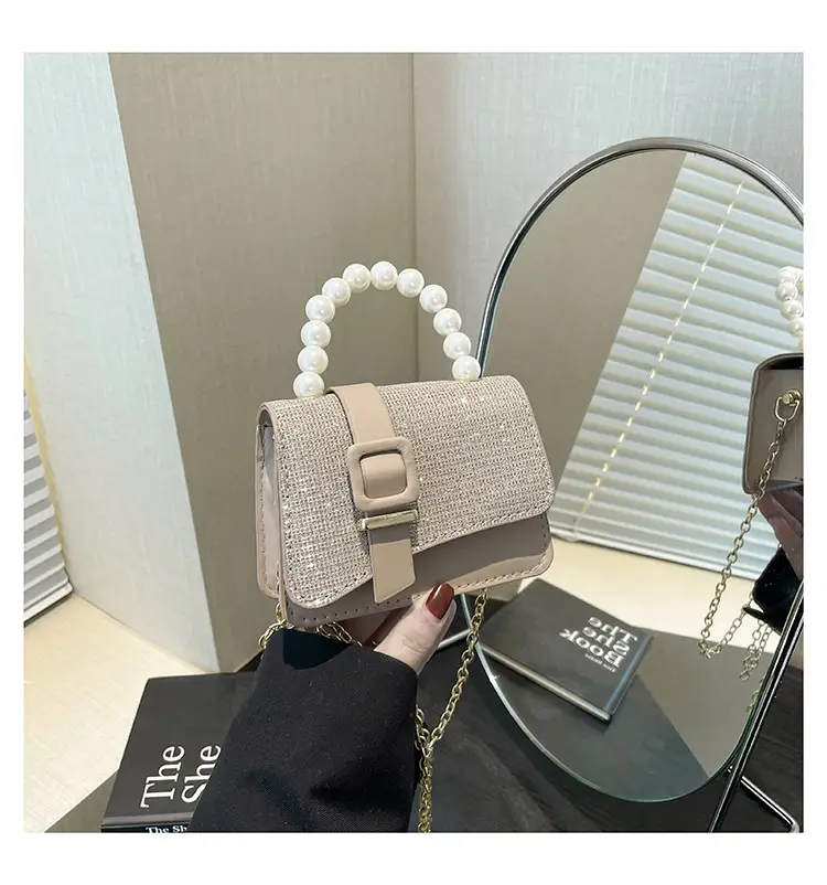Black Sequined Pearl Crossbody Bag for Women — feature 31
