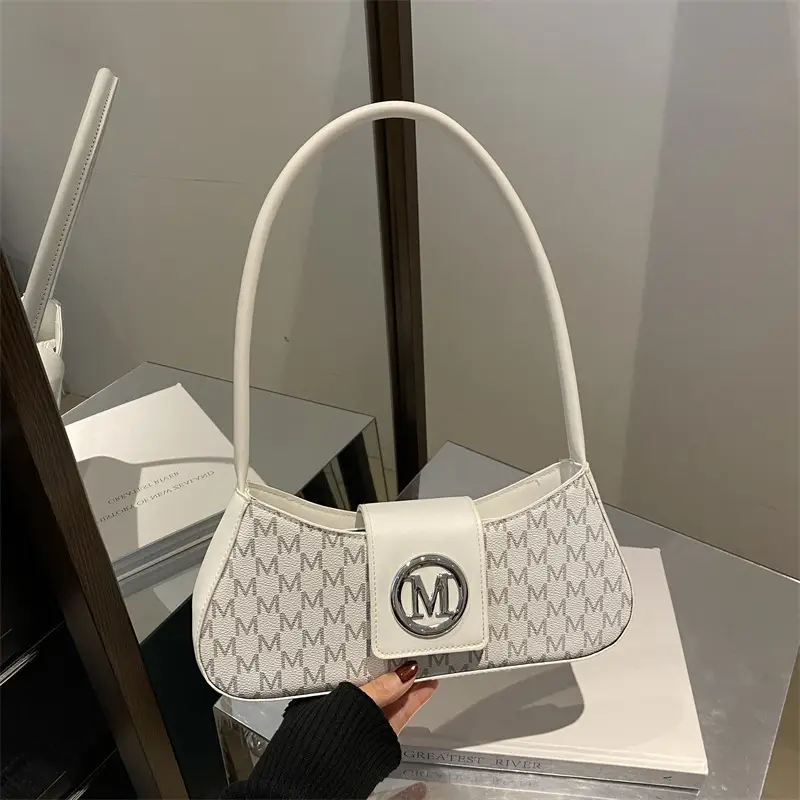 White Letter Pattern Shoulder Bag for Women 2025 - Image 2