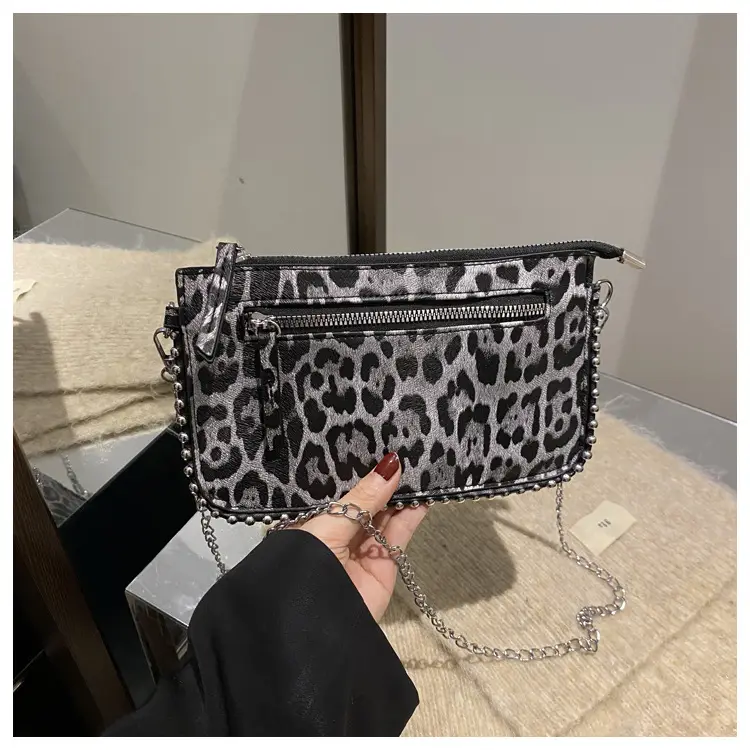 Gold Metallic Crossbody Bag with Chain Strap — feature 26