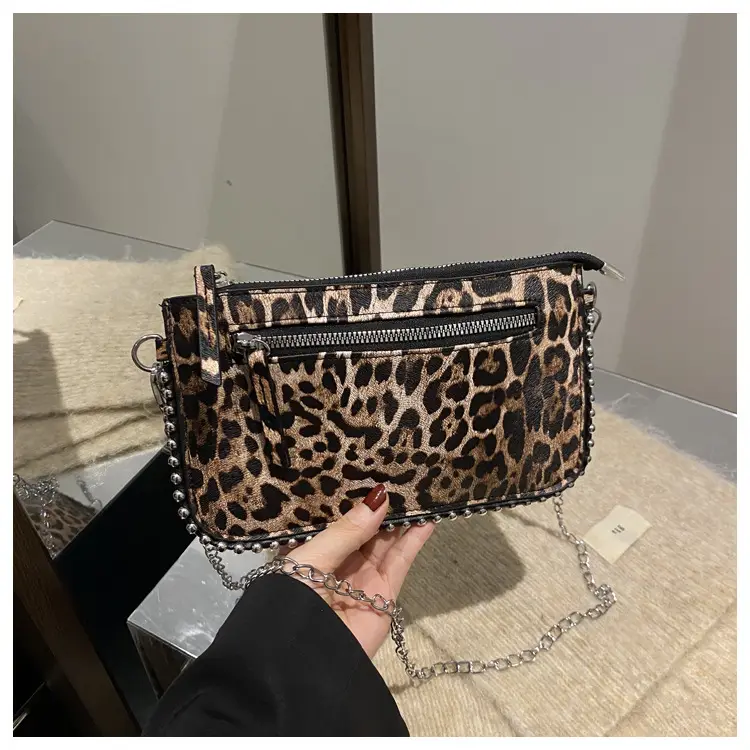 Gold Metallic Crossbody Bag with Chain Strap — feature 27