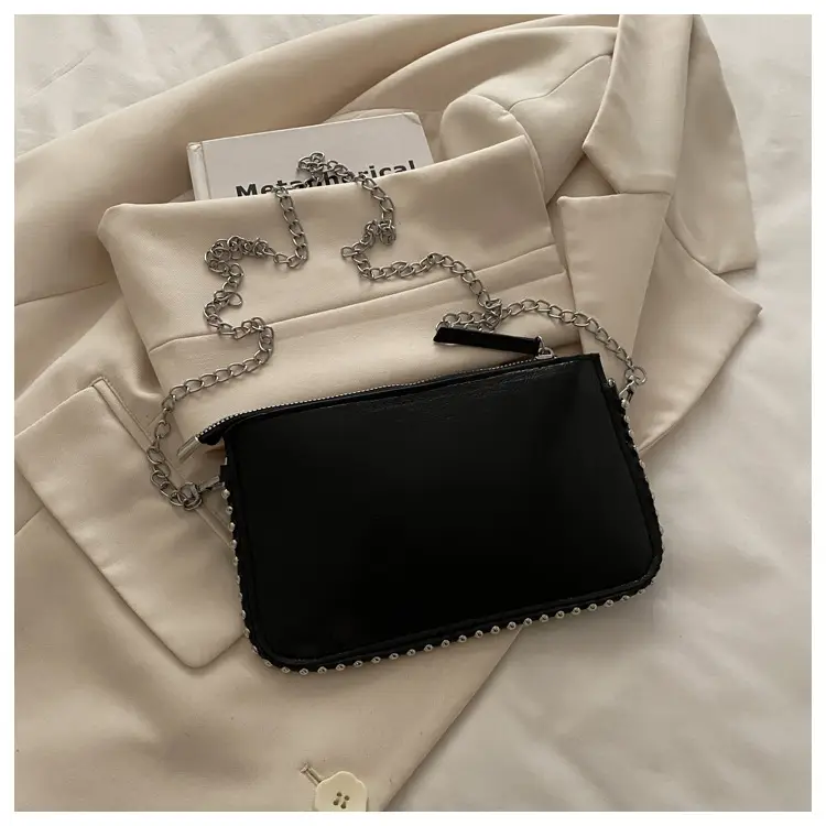 Gold Metallic Crossbody Bag with Chain Strap — feature 29