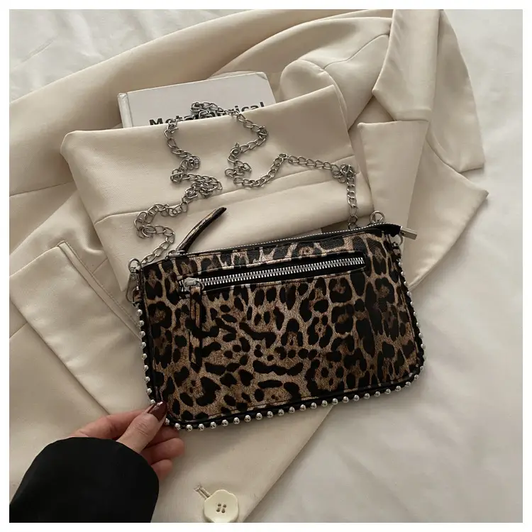 Gold Metallic Crossbody Bag with Chain Strap — feature 33