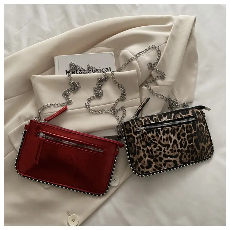 Gold Metallic Crossbody Bag with Chain Strap — feature 34