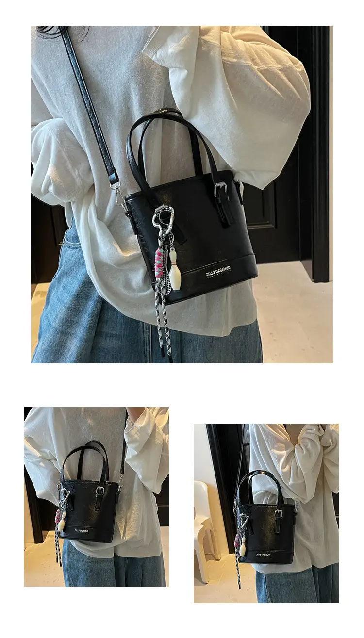 Vintage Contrast Bucket Bag Women 2025 New Fashion — feature 9