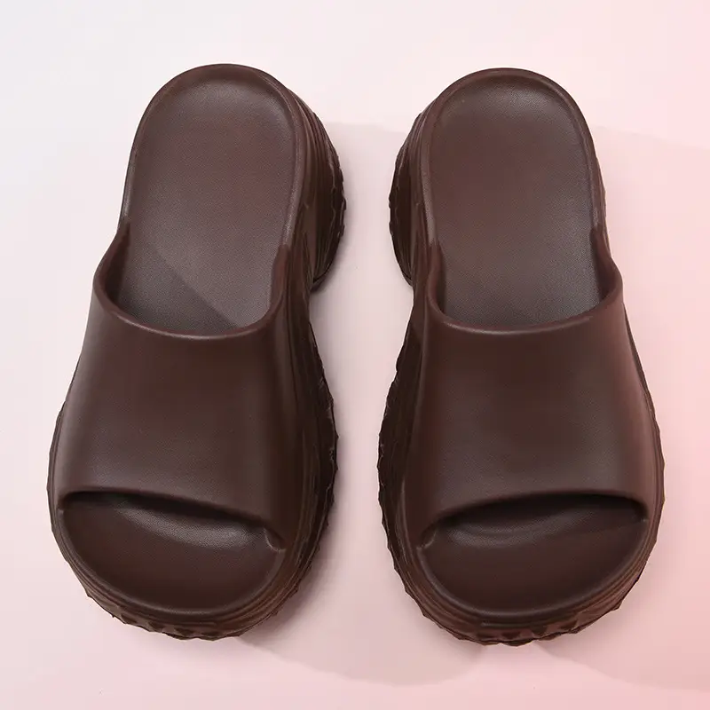 Thick bottom slipper women's summer high wear-resistant non-slip slippers EVA non-smelly feet breathable solid color new sandals and slippers - Image 8