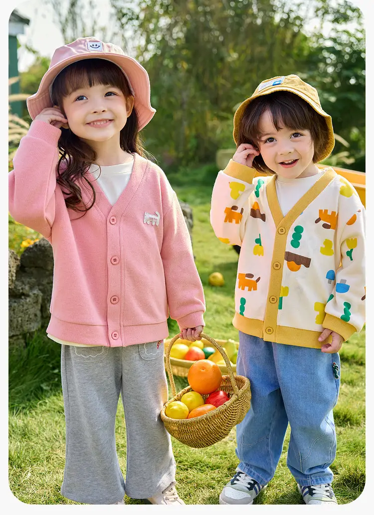 Doodle Kids Strappy Cardigan & T-Shirt Set Pink Yellow — feature 16