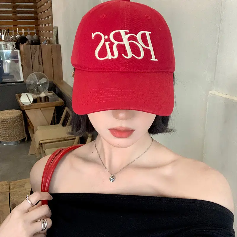Paris Lettered Baseball Cap for Women Wide Brim - Image 8