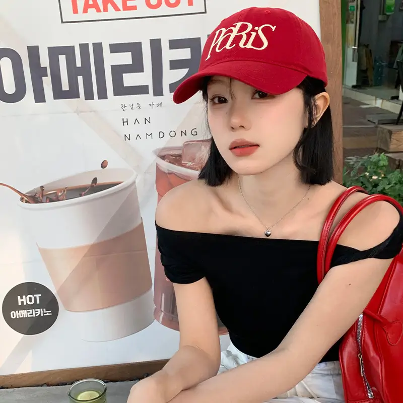 Paris Lettered Baseball Cap for Women Wide Brim - Image 10