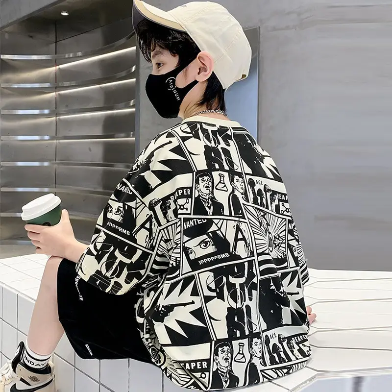 Cotton Printed T-Shirt for Boys Summer Wear - Image 3