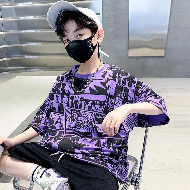 Cotton Printed T-Shirt for Boys Summer Wear - Image 6