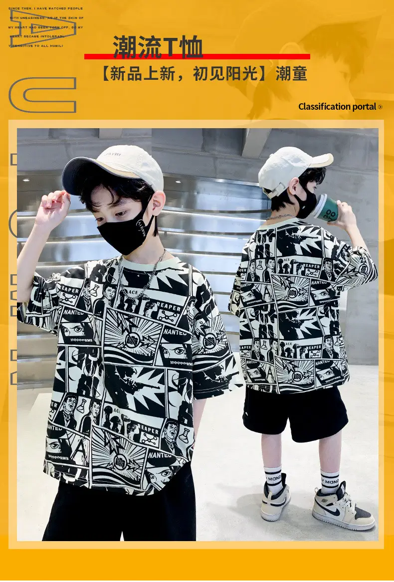 Cotton Printed T-Shirt for Boys Summer Wear — feature 1