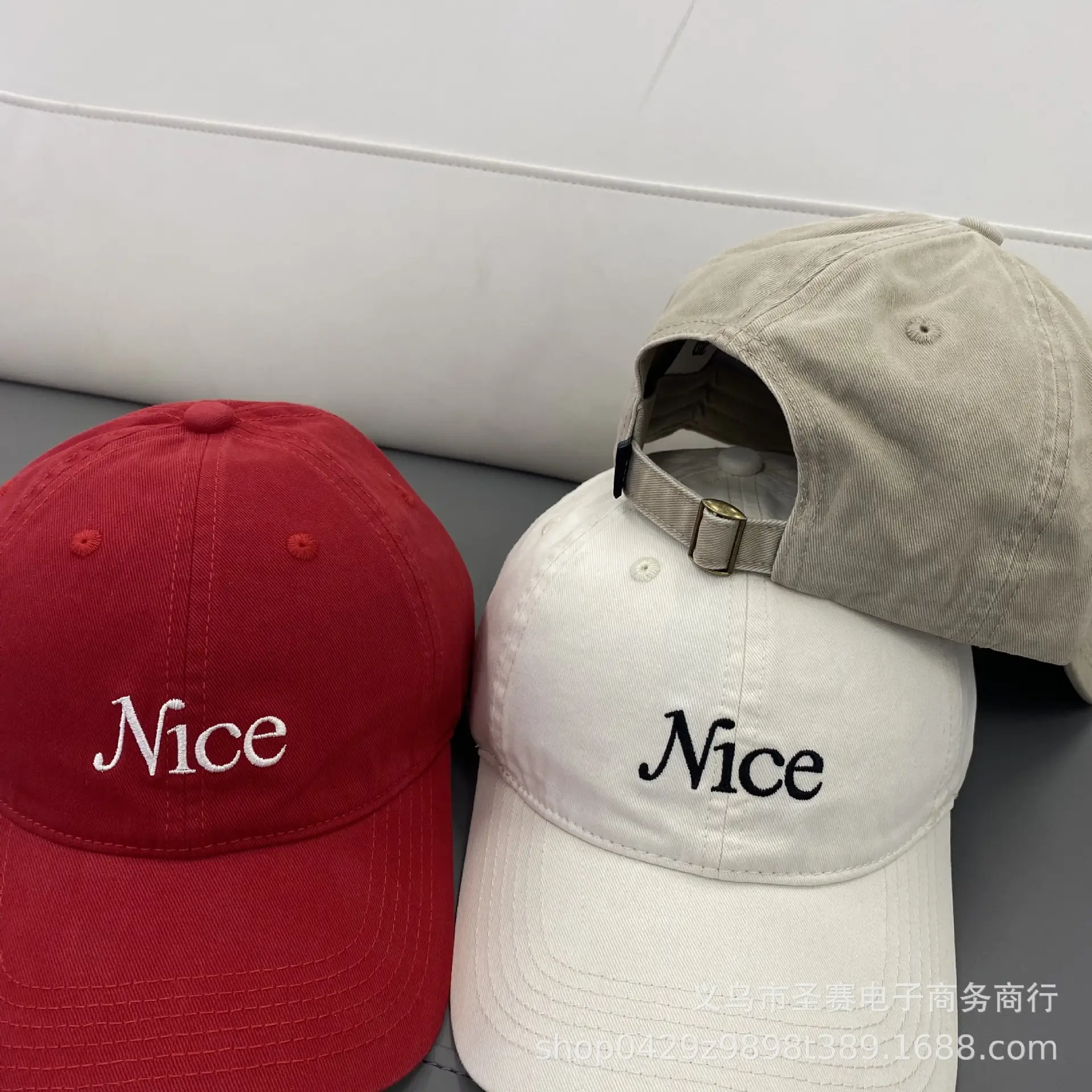 White Embroidered Baseball Cap for Women Men — feature 3