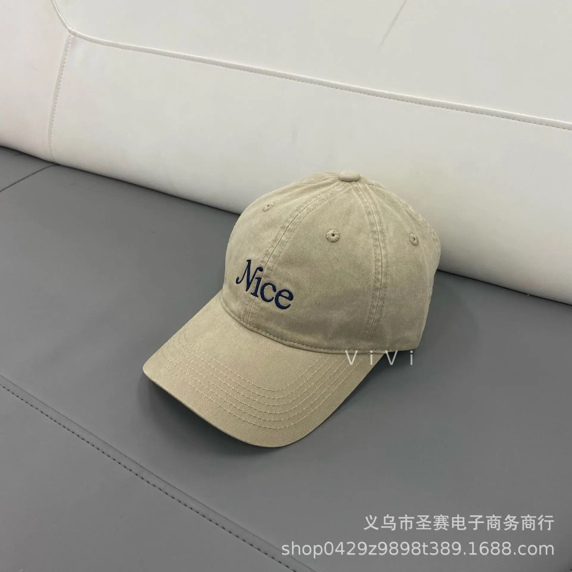 White Embroidered Baseball Cap for Women Men - Image 4