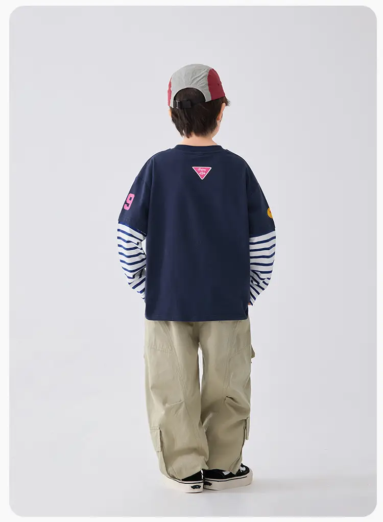 Haima Kids Long Sleeve T-Shirt Navy 2026 Spring — feature 14