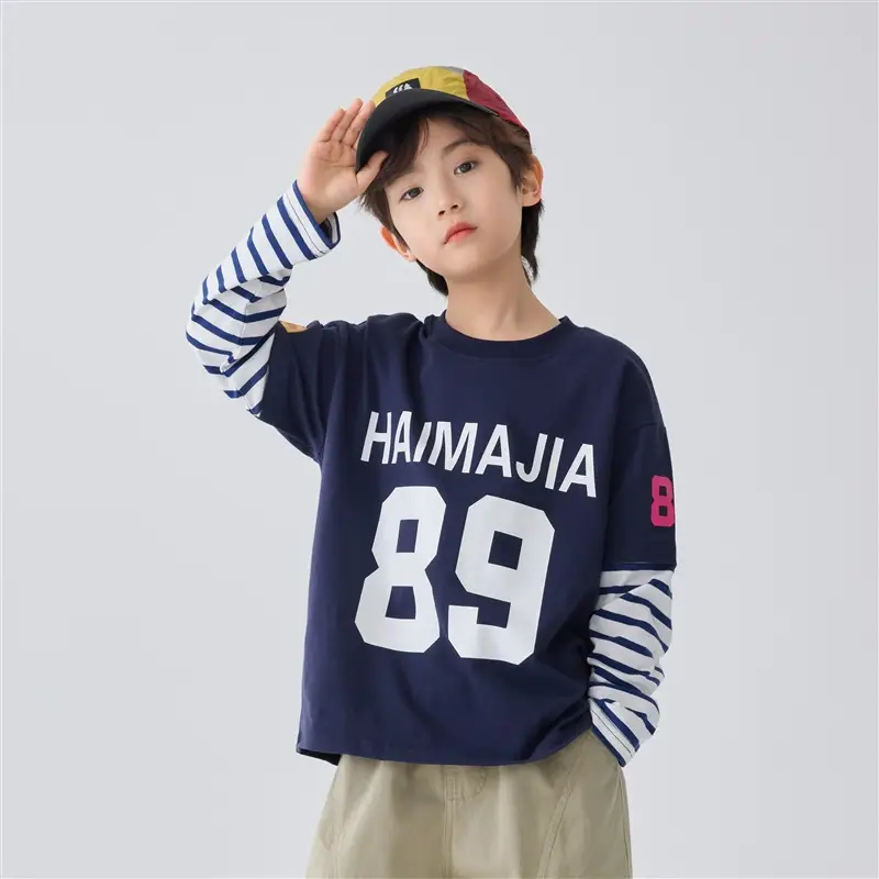 Haima Kids Long Sleeve T-Shirt Navy 2026 Spring - Image 2