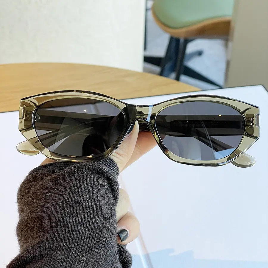 2025 New Cat's Eye Sunglasses Women Men Retro Round Face Polarized UV Protection