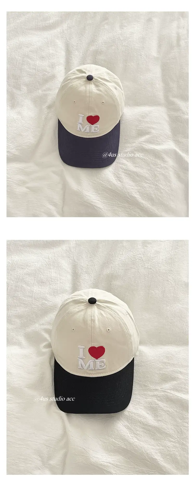Women's I Heart ME Cap White Red Baseball Style — feature 5