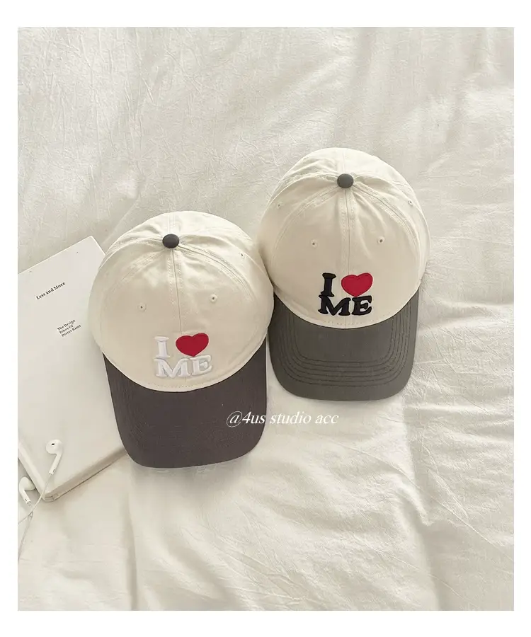 Women's I Heart ME Cap White Red Baseball Style — feature 7