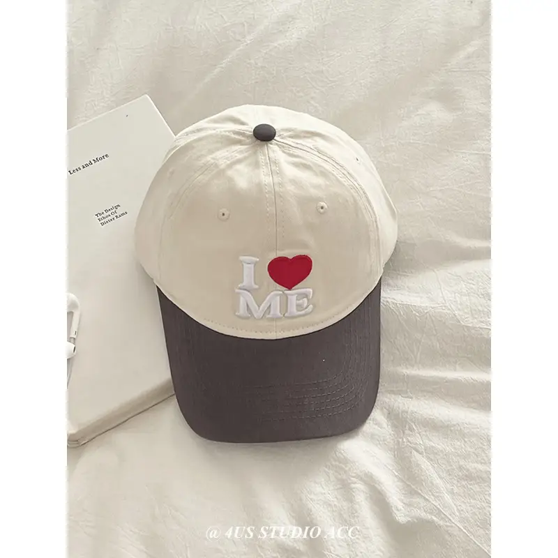 Women's I Heart ME Cap White Red Baseball Style