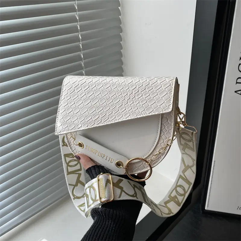 New Color Wide Shoulder Strap Saddle Bag 2025 - Image 6