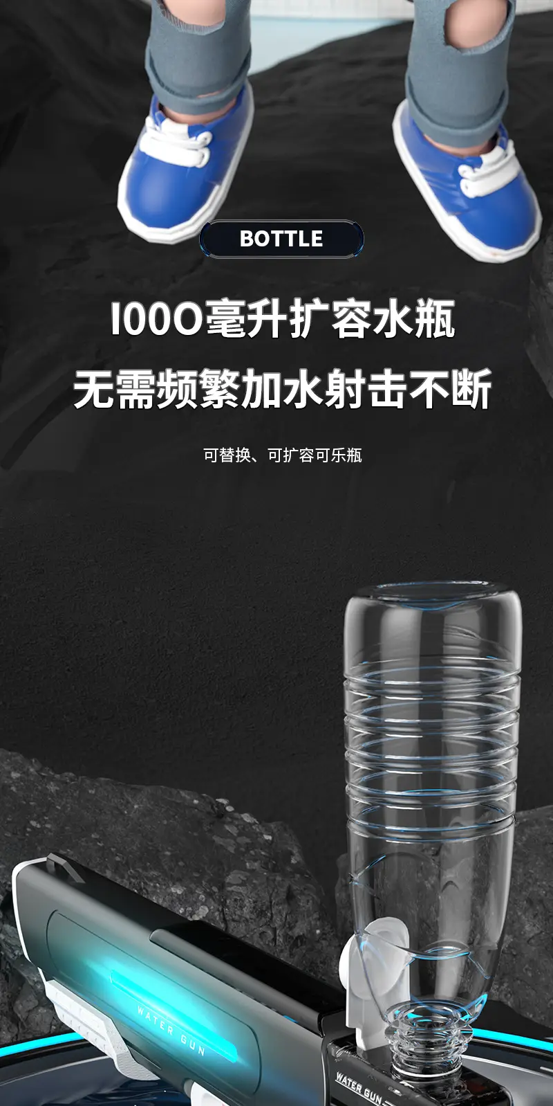 Cross-border Hand-in-One Electric Water Gun Automatic Water Gun Water Splash Festival Summer Water Play Toys Large Capacity Water Gun — feature 10