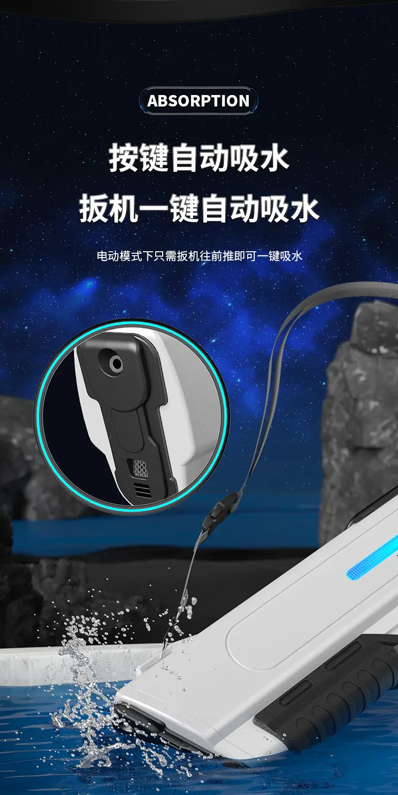 Cross-border Hand-in-One Electric Water Gun Automatic Water Gun Water Splash Festival Summer Water Play Toys Large Capacity Water Gun — feature 4