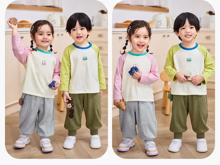 Dudujiya Baby Raglan T-Shirt White Spring New Boys Base — feature 12