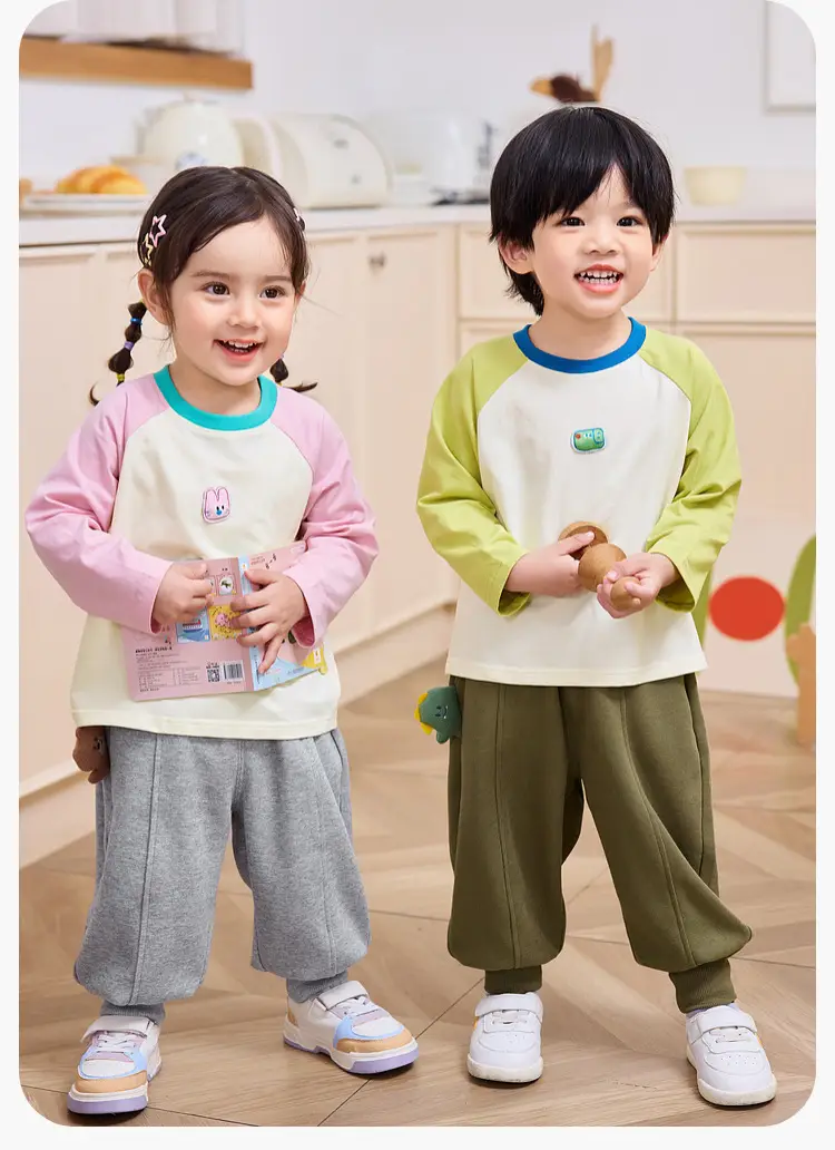 Dudujiya Baby Raglan T-Shirt White Spring New Boys Base — feature 13