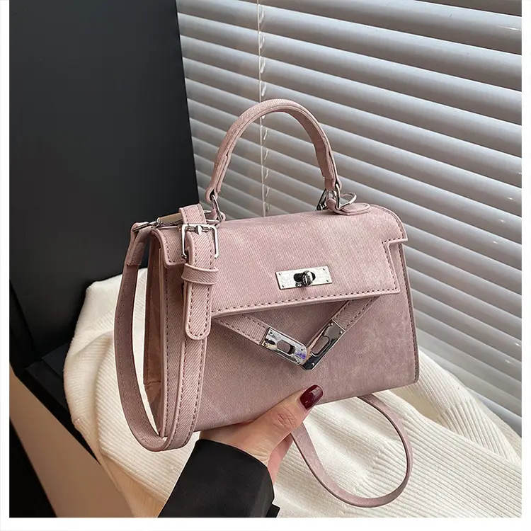Women Crossbody Bag Pink Suede 2025 New Trend — feature 14