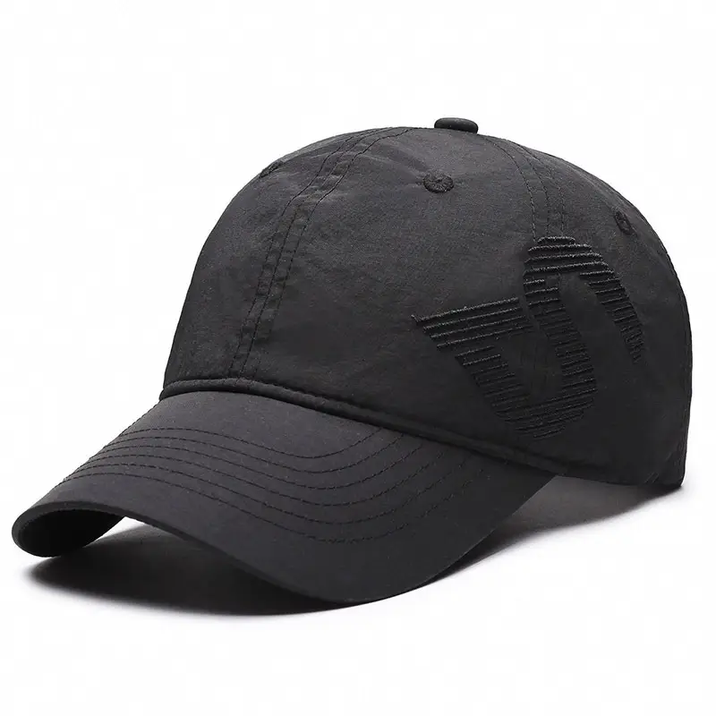 Black Embroidered Baseball Cap with Sunshade & Waterproof Design - Image 10