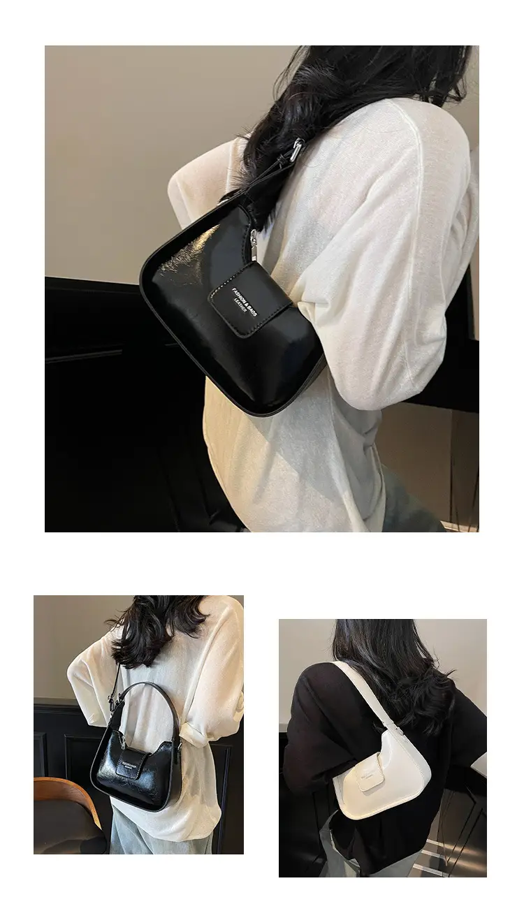Women's Beige Leather Shoulder Bag with Silver Strap — feature 11