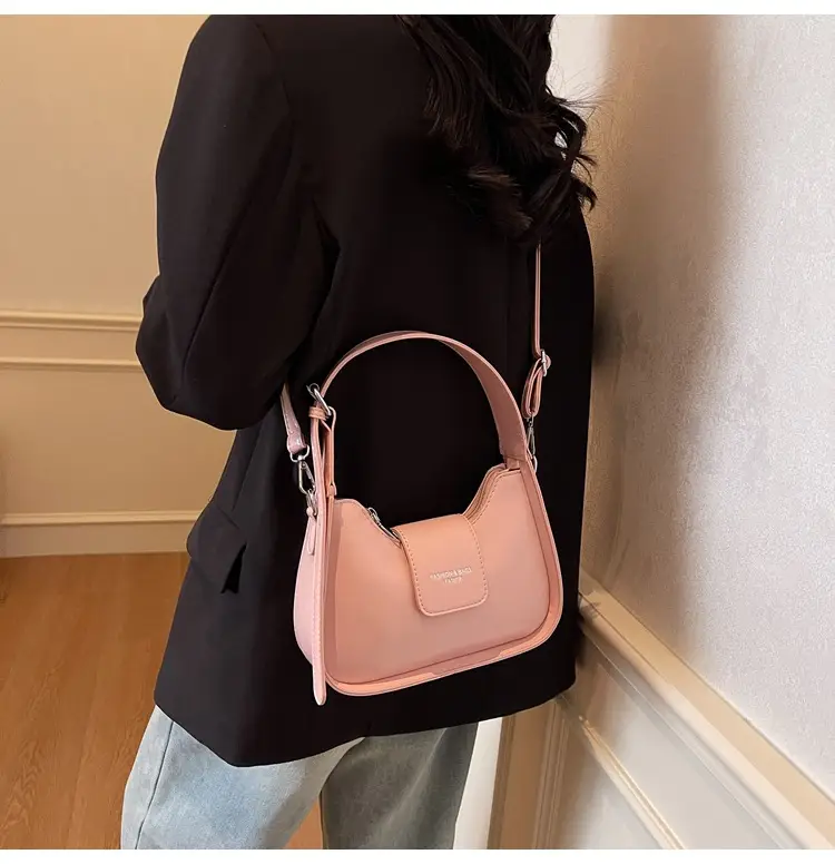 Women's Beige Leather Shoulder Bag with Silver Strap — feature 22