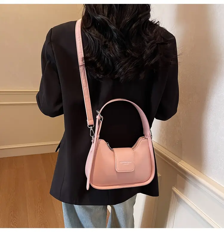 Women's Beige Leather Shoulder Bag with Silver Strap — feature 23
