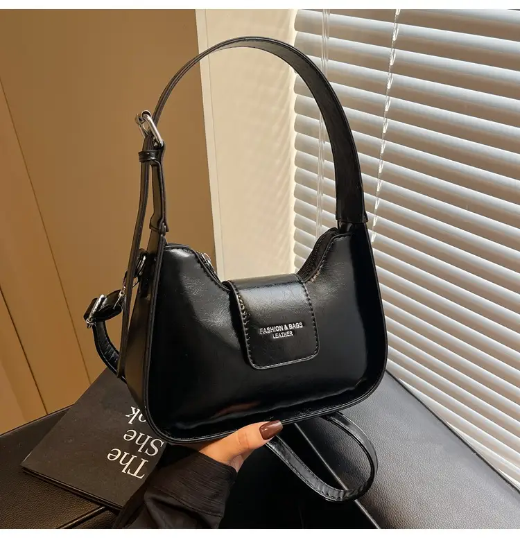 Women's Beige Leather Shoulder Bag with Silver Strap — feature 24