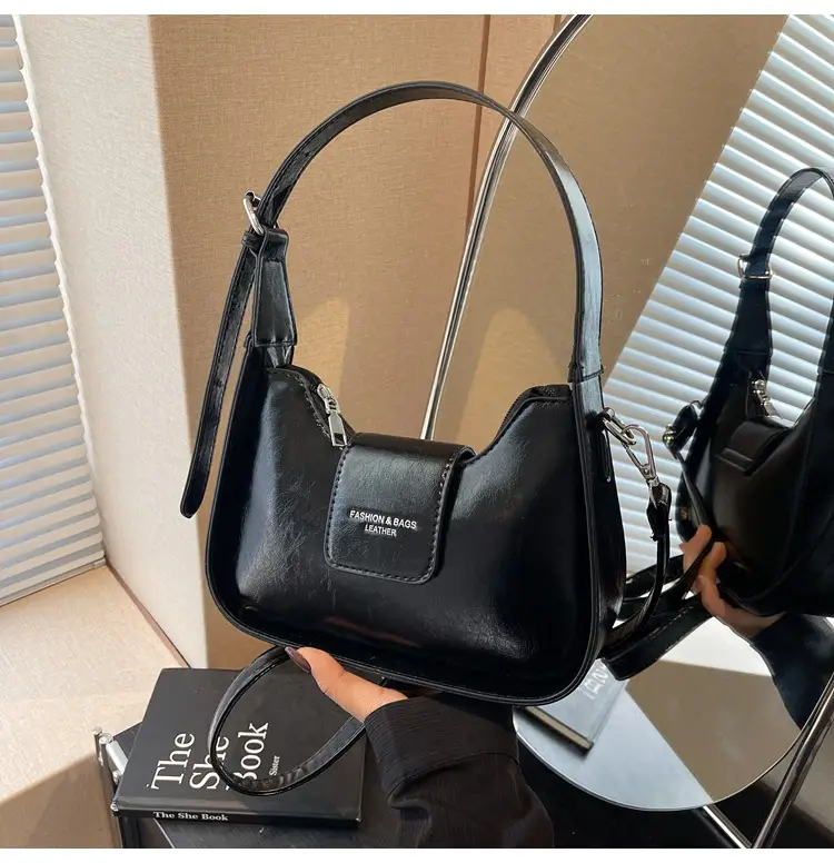 Women's Beige Leather Shoulder Bag with Silver Strap — feature 25