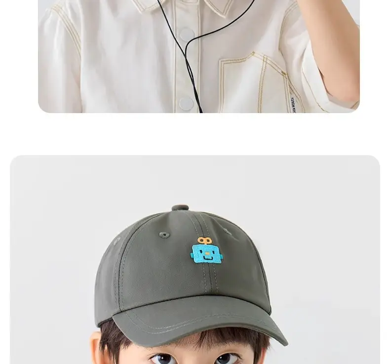 Nido Bear Cotton Baseball Cap Beige Baby Sunshade Cap — feature 19