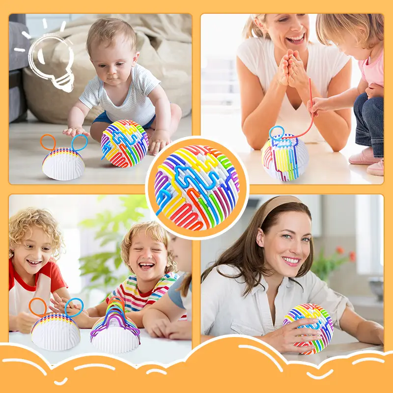 Cross-Border Fidget Toy Sensory Ball Puzzle Silicone Anxiety Training - Image 4