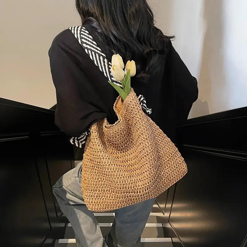 French Spring Niche Artistic Braided Tote Bag 2025 - Image 5
